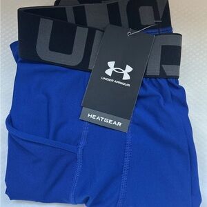 Under Armour, Heat Gear Compression Boxer Briefs Size Small Blue Z2